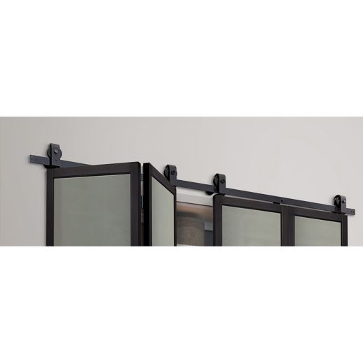 Traditional Slider With Strip Mirror Insert 60" x 80-1/2"