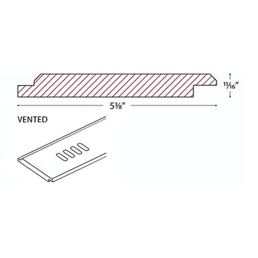 1" x 6" Random Length Vented Quick Soffit-Rail