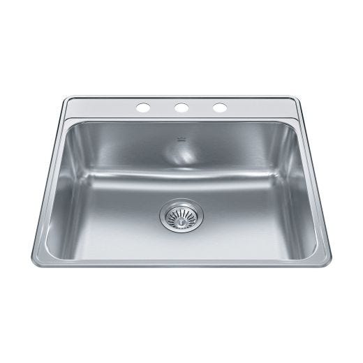 Single Bowl Kitchen Sink 22" x 25"