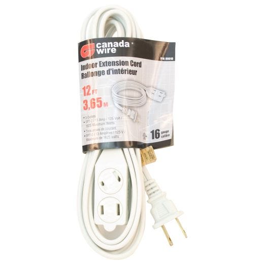 3 Outlet Indoor Extension Cord-3.65M