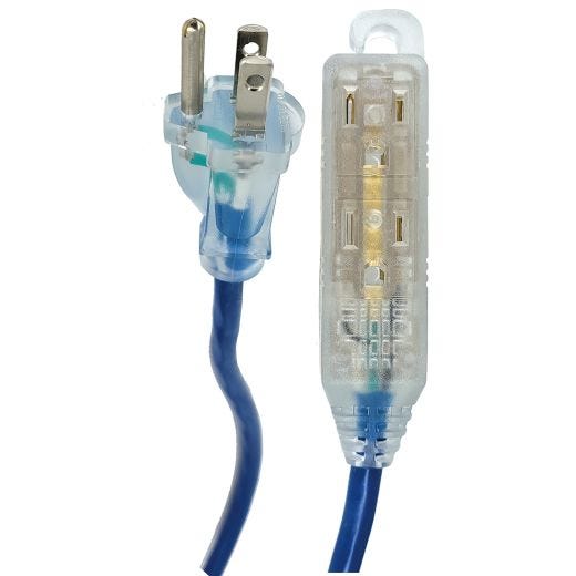 16/3 Blue Block Heater Extension Cord 4.57M