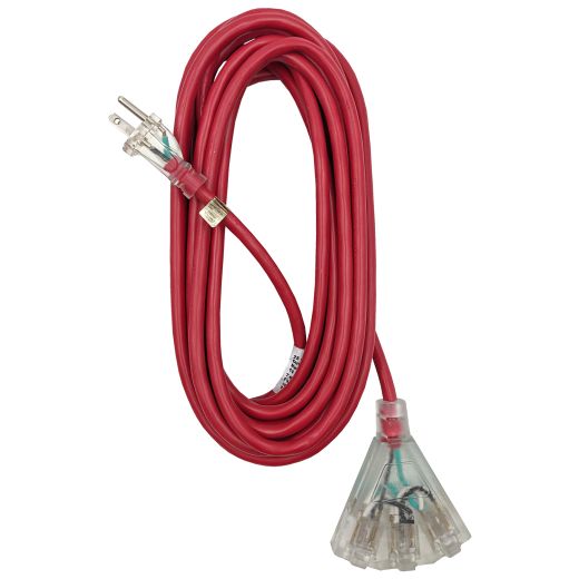 14/3 Outdoor Triple Tap Extension Cord 7.62M