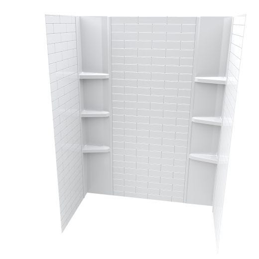 Contemporary Subway Acrylic Appliqué Tub Surround-80"