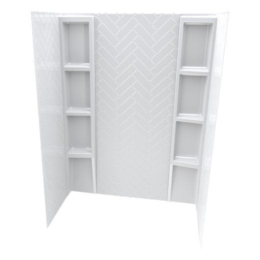Chevron Wall Acryic Applique Tub Surround-80"