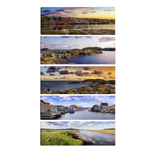 21" x 60" Assorted Coastal Theme Canvas
