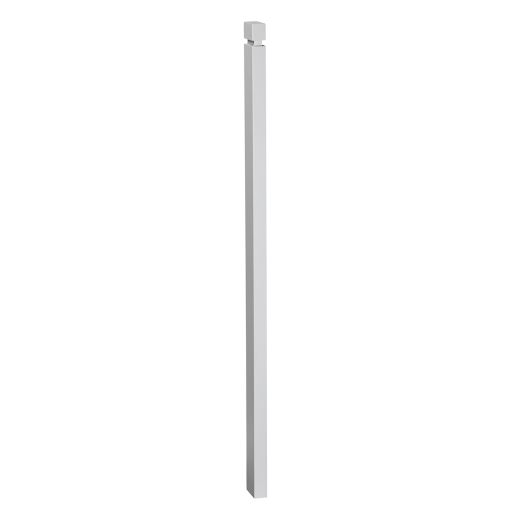 2-1/2" x 1-1/4" x 44" Square White Half-Newel