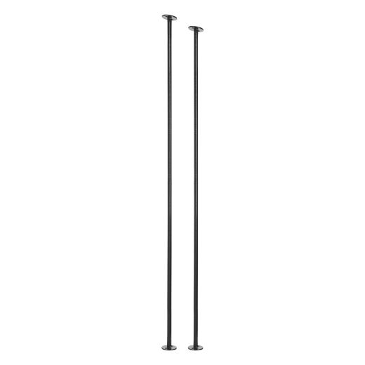 Black Wrought Iron Balusters 35-7/8'' & 39-5/8"x3/8''-2/Pack