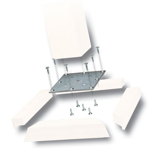 White Square Mounting Plate