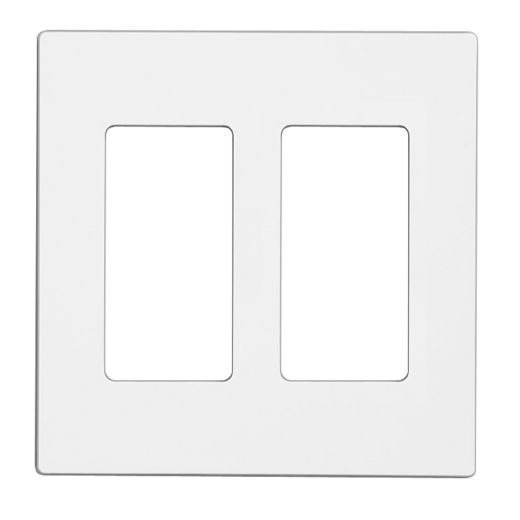 Decora Screwless Wallplate 2 Gang-White