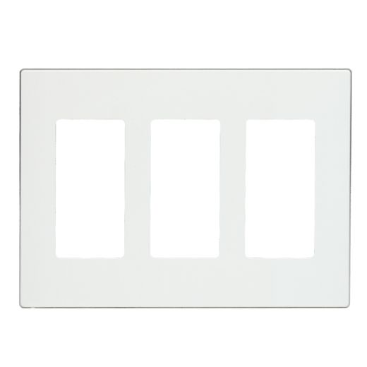 Decora Screwless Wallplate 3 Gang-White