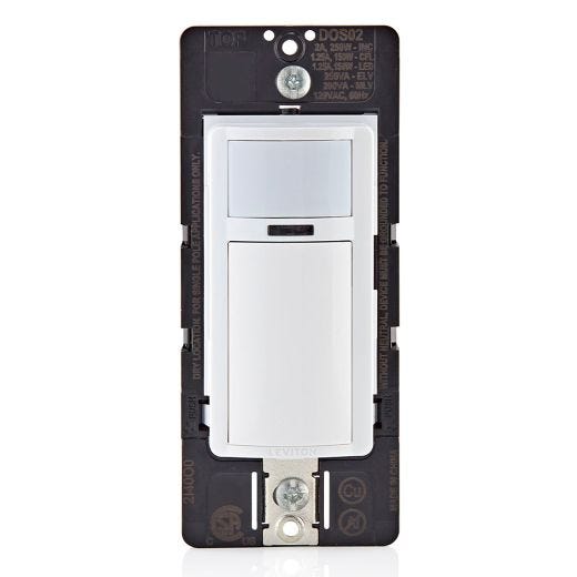Decora Occupancy Motion Sensor Switch Single Pole-White