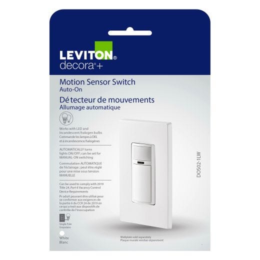 Decora Occupancy Motion Sensor Switch Single Pole-White