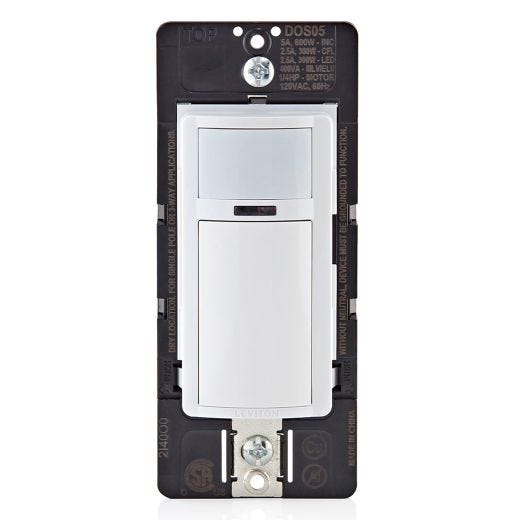 Decora Occupancy Motion Sensor Switch SP/3Way-White