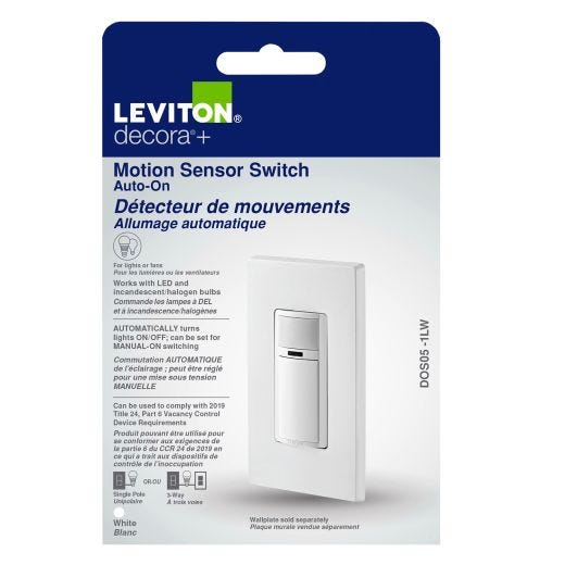 Decora Occupancy Motion Sensor Switch SP/3Way-White