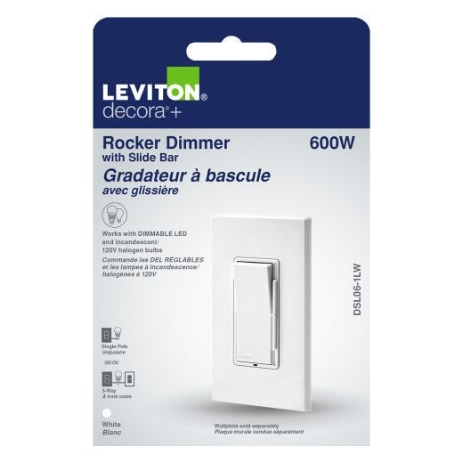 Decora Rocker Slide Dimmer-White