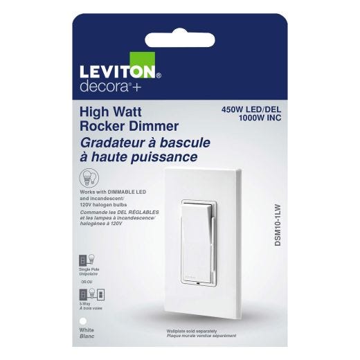 Decora Rocker Slide Dimmer 1000W Incan 450W LED