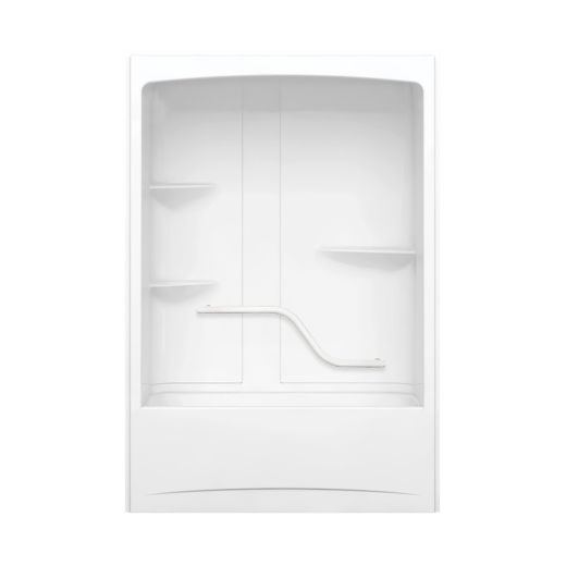 Camelia 3 Piece Curved Grab Bar-White