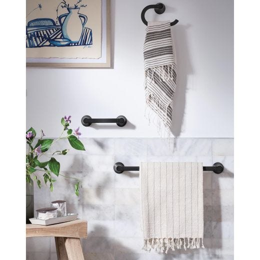 Mikah 3 Piece Bath Kit-Matte Black