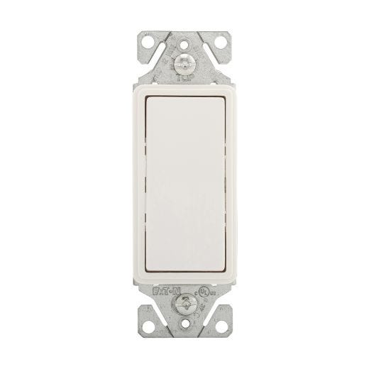 White Decorator Lighted Switch 15A 120/277V 1P