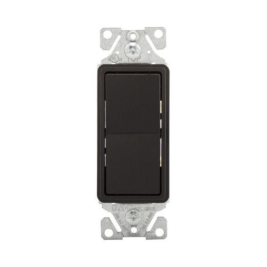 Black Decorator Switch 15A 120/277V 1P