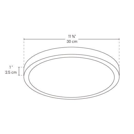 12" LED 5CCT Slim Flushmount