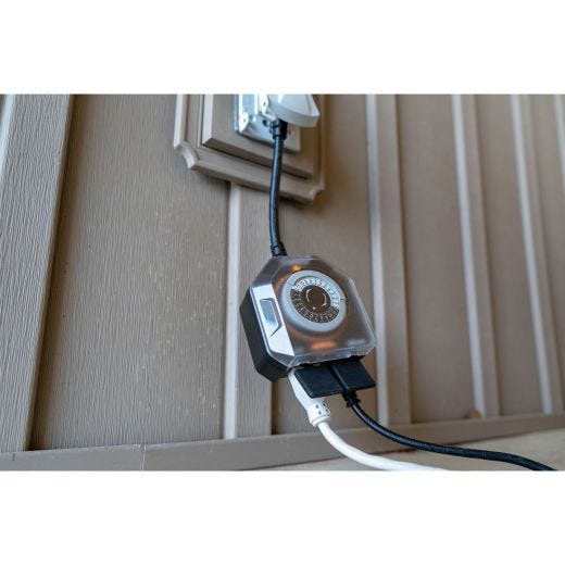 Outdoor 24-Hour Heavy Duty Mechanical Timer, 3/4HP, 2 Ground