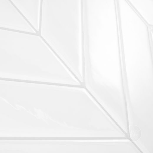 XL Chevron White Smart Tile Mosaik-2/Pack 