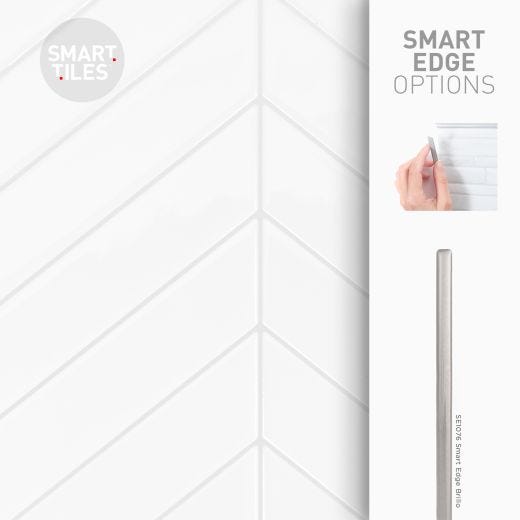 XL Chevron White Smart Tile Mosaik-2/Pack 
