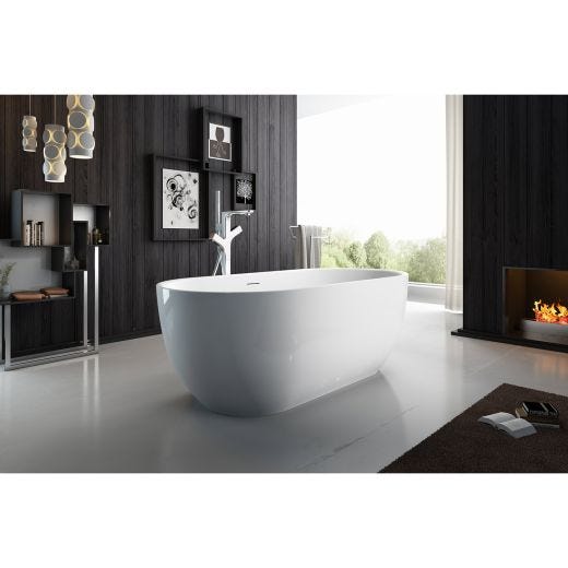 Lily 59" Matte White Freestanding Tub