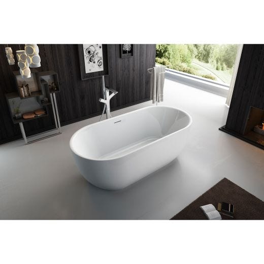 Lily 59" Matte White Freestanding Tub
