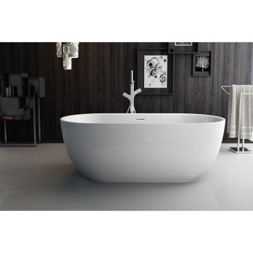 Lily 59" Matte White Freestanding Tub