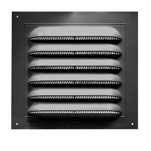 11" X 10" Standard Square Gable Vent- Black