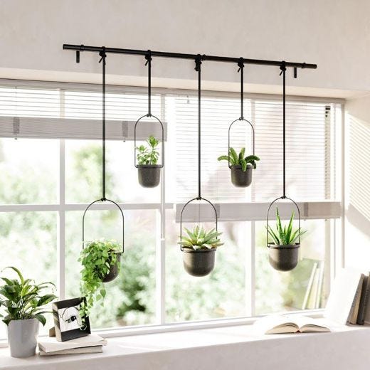 Triflora 5 Black Hanging Planter