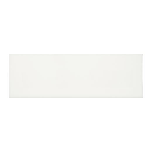 4"x12" Soho Canvas White Gloss Pressed Ceramic Tile 9.69 SF
