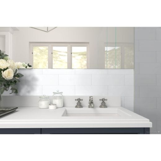 Carreau céramique blanc Soho Canvas 4"x12" 9.69 pi²