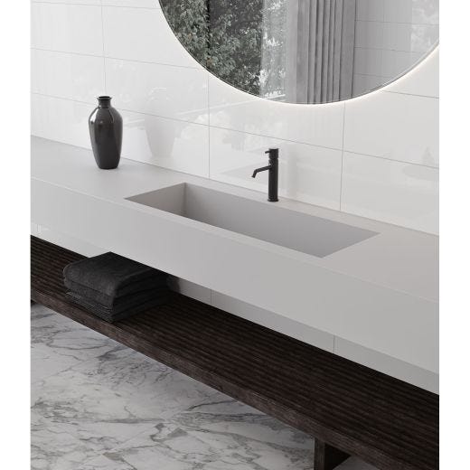 Carreau Mural Céramique Brillant Blanc Soho 8"x24" 15 Pi²