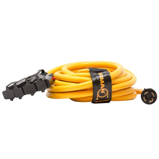 4 Outlet 5-20R, 25' Heavy Duty L14-30P Power Cord