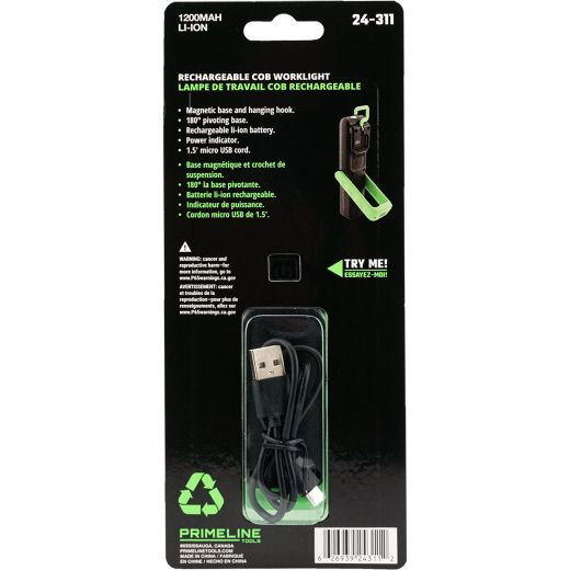 3W COB Pocket Worklight - Rechargeable