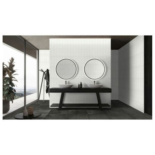 Carreau Mural Céramique Mat Blanc Canvas 4" x 16" 10.76 pi²