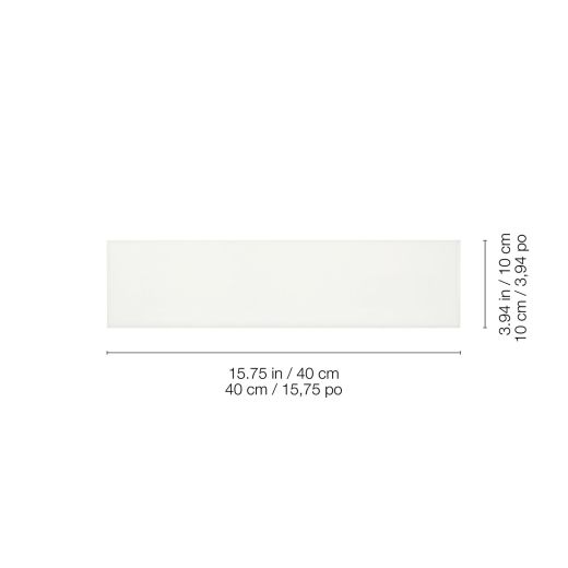 Carreau Mural Céramique Mat Blanc Canvas 4" x 16" 10.76 pi²