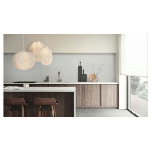 Carreau Céramique Mat Blanc Soho Canvas 3” x 6” 10.66 Pi²