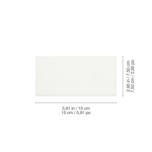Carreau Céramique Mat Blanc Soho Canvas 3” x 6” 10.66 Pi²