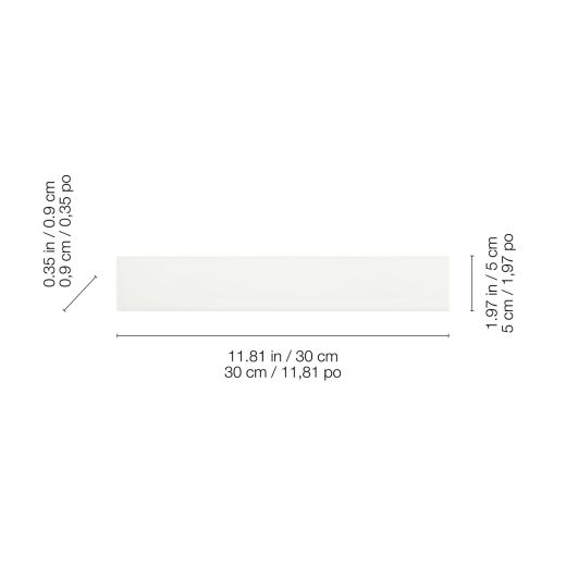 Carreau Céramique Brillant Blanc Soho 2” x 12” 7,1 pi²