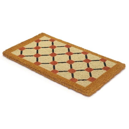 Tapis en fibre de coco tissé à la main 18" x 30"