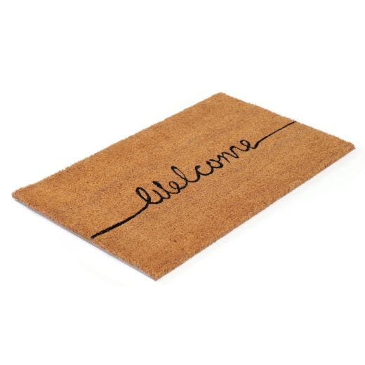 Tapis en fibre de coco Bienvenue 18" x 30"