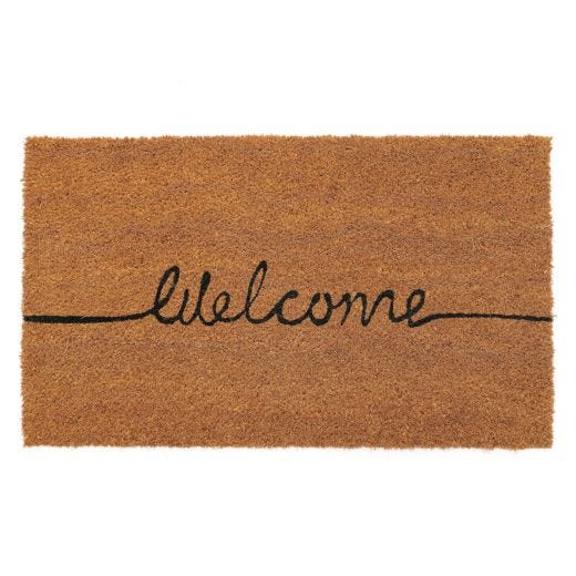 Tapis en fibre de coco Bienvenue 18" x 30"