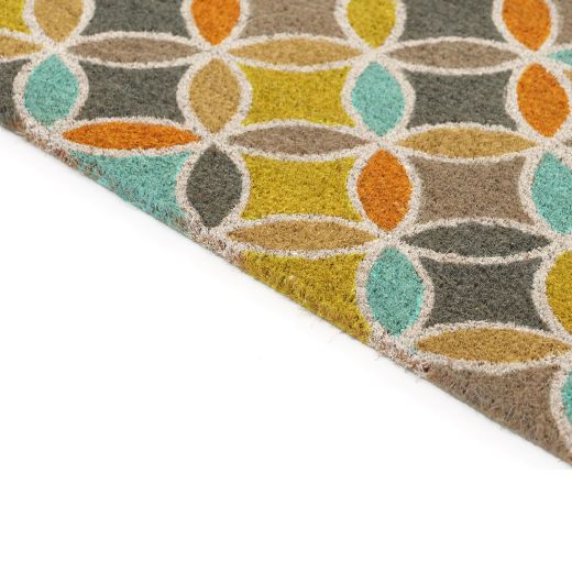 Tapis en Coco Étoile Bleue 18" x 30"