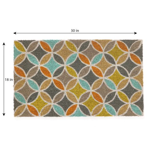 Tapis en Coco Étoile Bleue 18" x 30"