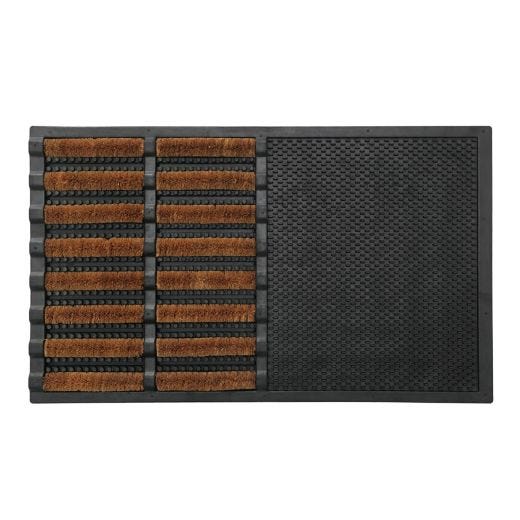 Tapis Utilitaire Caoutchouc et Demi-Brosse Coco 18" x 30"
