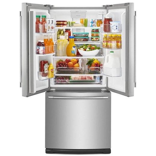 30-inch, 19.7 cu. ft. French 3-Door Refrigerator with Water